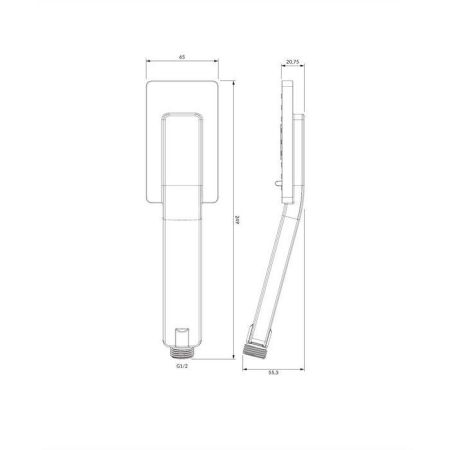 Душевая лейка OMNIRES JIMJIM-RGR (графит), артикул JIMJIM-RGR