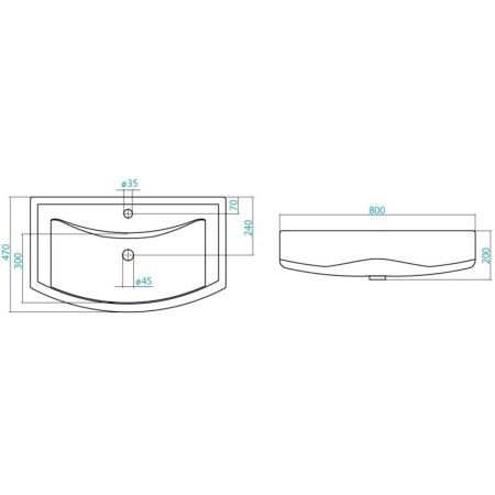 Раковина Santek Балтика 80 1.WH50.1.524, 81,3 см, артикул 1.WH50.1.524