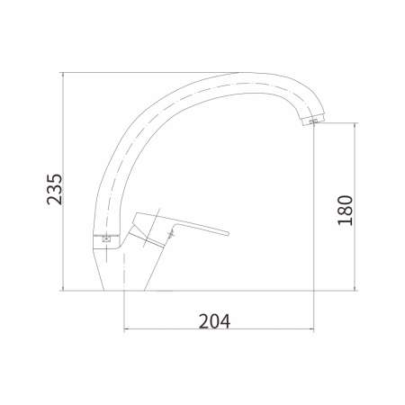 Смеситель для кухни FASHUN A4116, хром