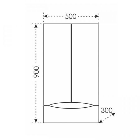 Шкаф подвесной СаНта Сатурн 50*90 700229, артикул 700229