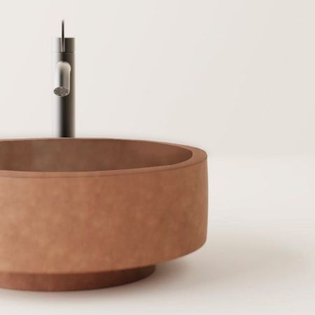 AGAPE CENOTE Раковина Ø420х182 мм., для установки на столешницу, цвет Natural clay