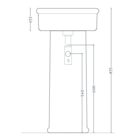 ARTCERAM Brera Пьедестал для раковин BRERA, цвет белый матовый, артикул BRC001 05 00