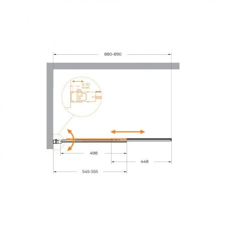 SLIDER-VF-11-90/150-C-GM Душевая шторка на ванну, артикул SLIDER-VF-11-90/150-C-GM
