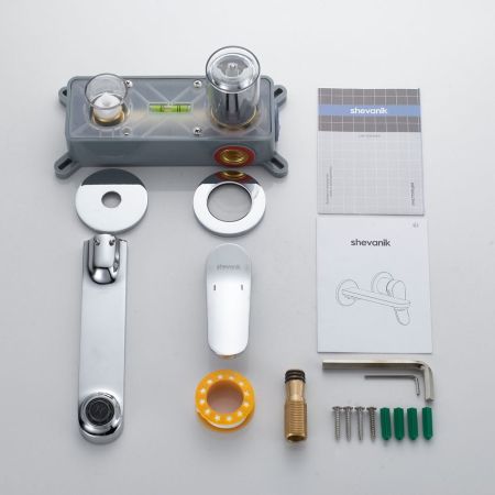 Смеситель для раковины встраиваемый Shevanik S4341, хром