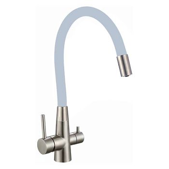 Смеситель для кухни с подключением к фильтру Fmark FS1062-L04, сатин