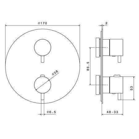Newform XT Наружная часть для термостатического смесителя, с переключателем до 5 источников (для 31061/31020/27888/27889) цвет: хром