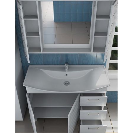 Зеркало со шкафом Vigo Diana 100 с подсветкой Белое