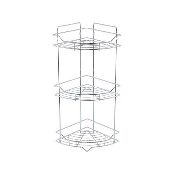 Полка трёхъярусная угловая Milardo Grid проволока стальная, хром (GRICC3CM44)