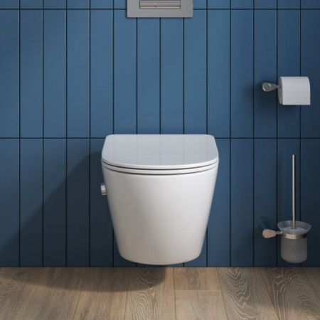 Унитаз подвесной с функцией биде и смесителем BELBAGNO UNO, артикул BB3105CHR-BS/SC