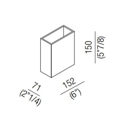 Agape Puzzle Высокий маленький ящик 15.2x7.1x15 см, цвет: серый, артикул ALEG525GR