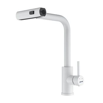 Смеситель для кухни с мультифункциональным изливом Shevanik S263C, белый