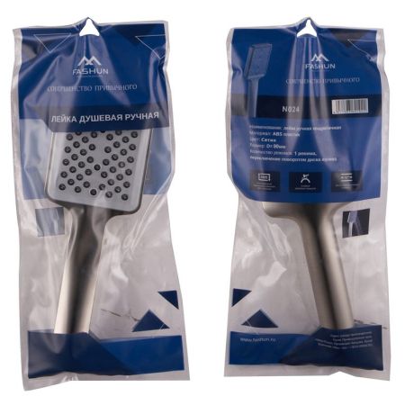 Лейка для душа FASHUN N024, сатин/серый