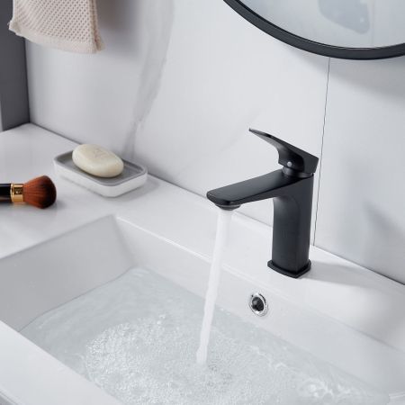 Смеситель для раковины Shevanik S4201H, черный