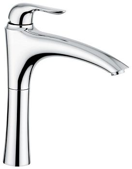 Emmevi Neco, однорычажный кухонный смеситель с поворотным изливом, без донного клапана, цвет хром