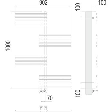 Полотенцесушитель водяной Terminus Европа П20 70х100, артикул 4670078530615