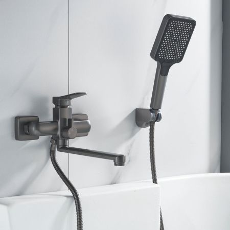 Смеситель для ванны Shevanik S9902T, оружейная сталь, артикул S9902T