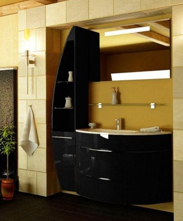 Тумба под раковину De Aqua Эскалада 100 черная, левая, артикул 00167236