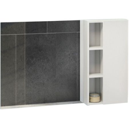 Зеркало со шкафом Comforty Милан 120 4136261 Белый глянец