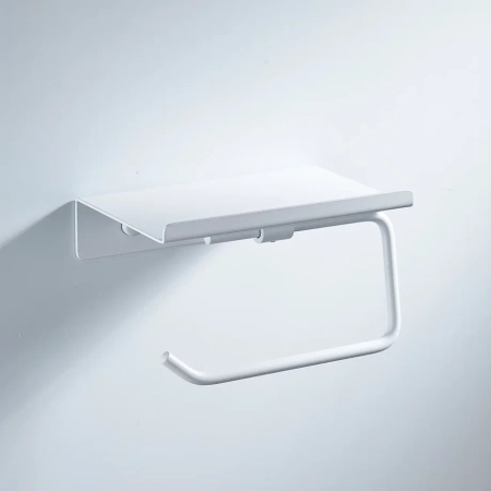 Держатель для туалетной бумаги с полочкой Shevanik SG5705C-1, белый