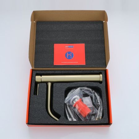 Смеситель для раковины высокий Prohanss P31.15.03, золотой сатин, артикул P31.15.03