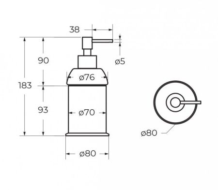 Диспенсер для мыла настольный CEZARES APHRODITE-SOIP