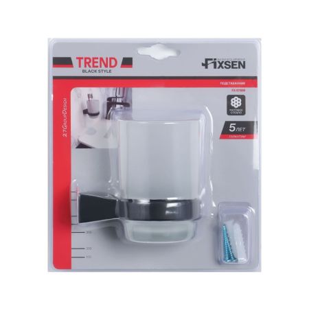 Стакан для ванной комнаты FIXSEN TREND FX-97806, черный, артикул FX-97806