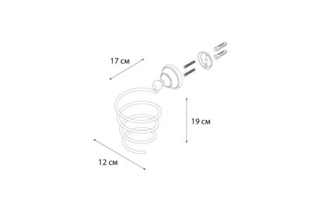 Держатель для фена Fixsen Bogema FX-78519 Хром Белый, артикул FX-78519