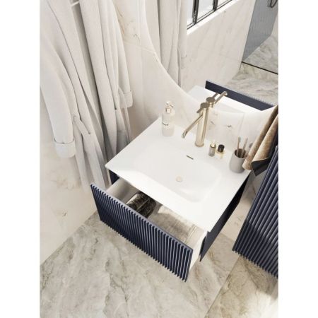 Тумба под раковину подвесная La Fenice Terra FNC-01-TER-BG-60, синяя, артикул FNC-01-TER-BG-60