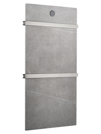 Полотенцесушитель электрический с греющей плитой Серый мрамор WONZON & WOGHAND, Темный графит (WW-A502-GM)