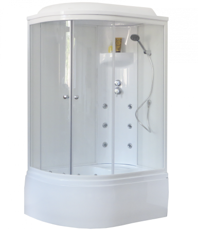 Душевая кабина Royal Bath RB 8120BK3-WT (белое/прозрачное) правая, артикул RB8120BK3-WT-R