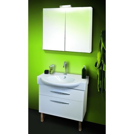 Зеркальный шкаф JACOB DELAFON PRESQU`ILE 80 EB928-J5 (подсветка, светильник, доводчики, белый) ССП, шт, артикул EB928-J5