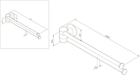 A8032600 Like, Двойная вешалка-вертушка для полотенец, артикул A8032600