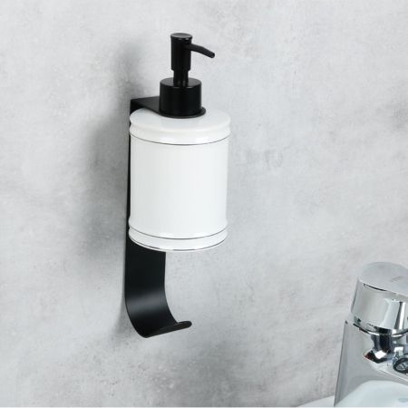 Держатель дозатор жидкого мыла FIXSEN PRACTICA FX-800A, черный, артикул FX-800A