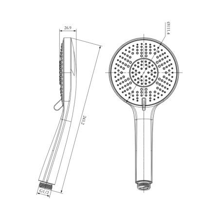 Лейка душевая Lemark 3-функциональная (LM8154C), артикул LM8154C