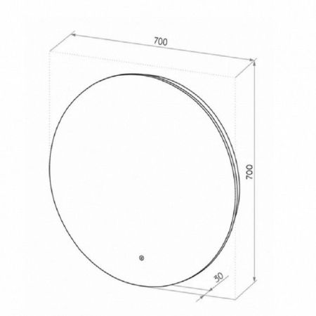 Зеркало Maretti Giulia GI1470R35EL 70x70 см, артикул GI1470R35EL