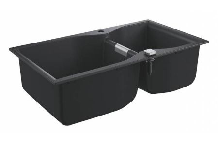 Мойка GROHE K700 с 2 чашами, 900 x 500 мм, черный гранит (31658AP0) Мойка GROHE K700 с 2 чашами, 900 x 500 мм, черный гранит (31658AP0)