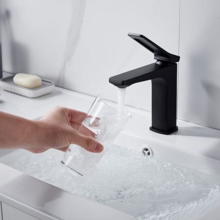 Смеситель для раковины Shevanik S4601H, черный, артикул S4601H