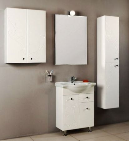 Тумба под раковину Акватон Лиана 65 М 1A165801LL010 белая глянцевая, артикул 1A165801LL010