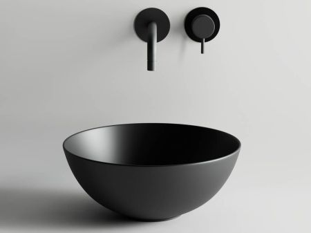 Умывальник чаша накладная круглая (цвет Чёрный Матовый) Element 358*358*155мм CN6004, артикул CN6004