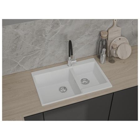 Кухонная мойка GranFest LEVEL 780K, иней, артикул LV-780K иней