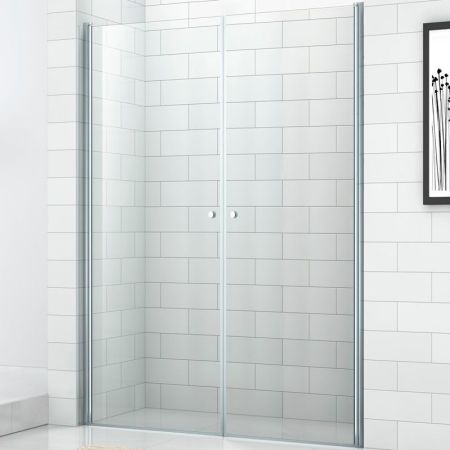Душевая дверь в нишу Cezares Eco B-2 80 профиль Хром стекло прозрачное, артикул ECO-O-B-2-80-C-Cr