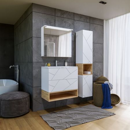 Ниша для тумбы Бриклаер КРИСТАЛЛ 80 см, дуб бунратти, артикул 4627125415906