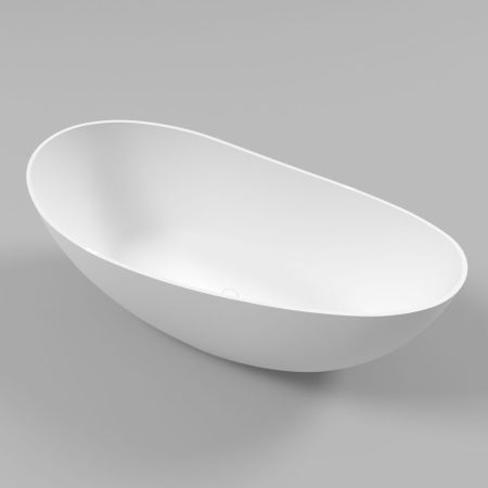 Ванна WHITECROSS Ruby 165x75 (белый мат) иск. камень, артикул 0202.165075.200