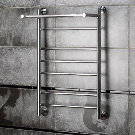 Водяной полотенцесушитель Тругор Аспект 3 П НП 80x50 с полкой Хром, артикул Аспект3/нп8050П