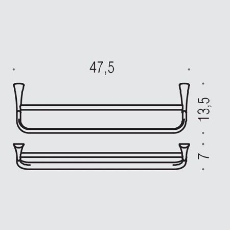 Colombo Land, Полотенцедержатель, цвет: хром, артикул B2888.CR