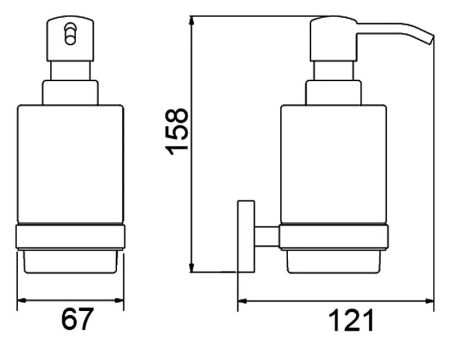 Дозатор для жидкого мыла Timo Selene 12039/03 Черный, артикул 12039/03