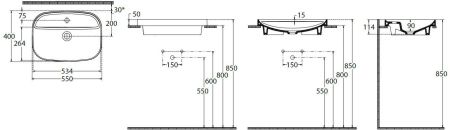 Раковина накладная Allen Brau Fantasy Sphere 55 4.11034.IV айвори, артикул 4.11034.IV
