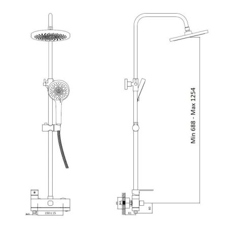 Душевая система Haiba HB24590, хром