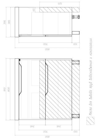Тумба под раковину напольная VIGO Neo tn.NEO.9696.80.2Y, 80 см, артикул tn.NEO.9696.80.2Y