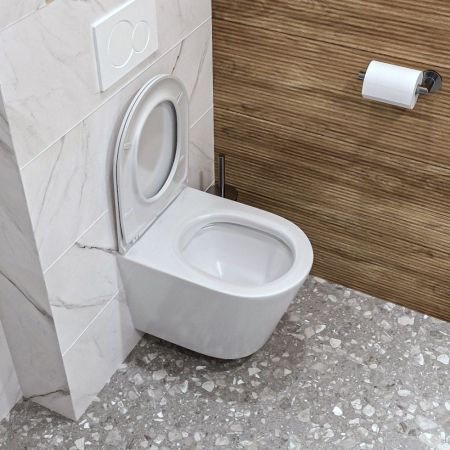 Унитаз подвесной Maretti Florenza безободковый с микролифтом, FL10PBM97-844, белый, артикул FL10PBM97-844